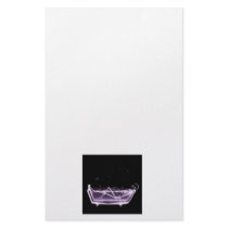 BATH TUB X-RAY VISION SKELETON - PURPLE PERSONALIZED STATIONERY