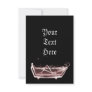 BATH TUB X-RAY VISION SKELETON - RED CUSTOM INVITATIONS