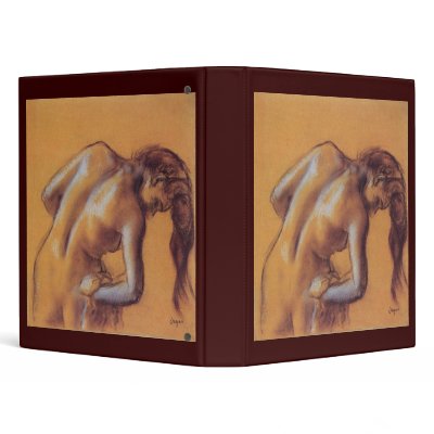Bather Drying Herself Vinyl Binders by EdgarDegas