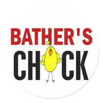 BATHER’S CHICK stickers by professiongifts BATHER’S CHICK stickers