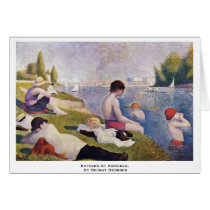 Bathers At Asnieres,  By Seurat Georges Cards