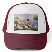 Bathers At Asnieres,  By Seurat Georges Mesh Hats