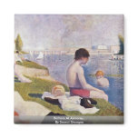 Bathers At Asnieres,  By Seurat Georges Fridge Magnet