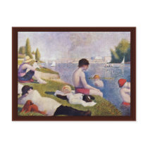 Bathers At Asnieres,  By Seurat Georges Post Cards