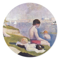 Bathers At Asnieres,  By Seurat Georges Sticker