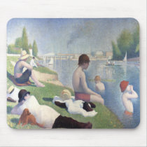 Bathers at Asnieres, Georges Seurat Mousepad