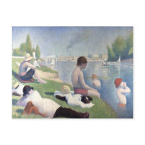 Bathers at Asnieres, Georges Seurat Post Card