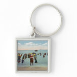 Bathers at the Beach Keychain