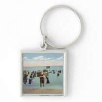 Bathers at the Beach Keychain