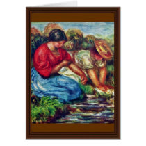Bathers By Pierre-Auguste Renoir (Best Quality) Card