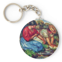 Bathers By Pierre-Auguste Renoir (Best Quality) Key Chains