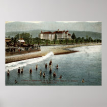 Bathers, Hotel Potter, Santa Barbara CA, 1908 Print