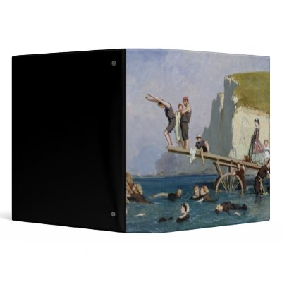 Bathing at Etretat Vinyl Binders by bridgemanart
