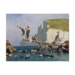 Bathing at Etretat Postcards