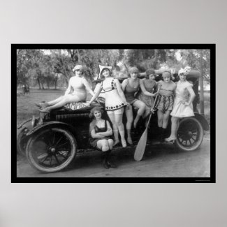 Bathing Beauties on a Car 1919 Poster