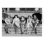 Bathing Beauty Costume Contest Vintage Glamour Greeting Card