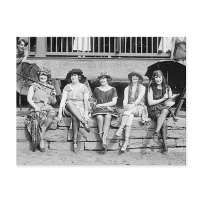 Bathing Beauty Costume Contest Vintage Glamour Post Card by fotoshoppe