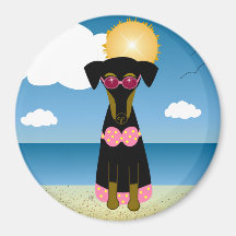 Bathing Beauty Fridge Magnet