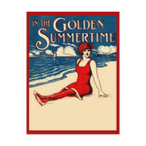 Bathing Beauty in Red Postcard by AlabasterRose Bathing Beauty in Red Postcard