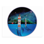 Bathing Beauty sitting on no wake zone marker Postcards