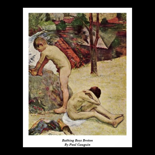 Bathing Boys Breton By Paul Gauguin Posters