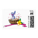 Bathing Easter Bunny stamp