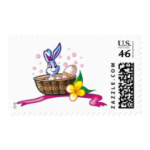 Bathing Easter Bunny postage