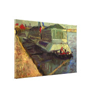 Bathing Float on the Seine at Asniere by Van Gogh. Gallery Wrap Canvas