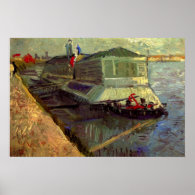 Bathing Float on the Seine at Asniere by Van Gogh. Print