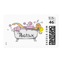 Bathing girl postage