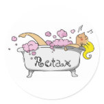 Bathing girl stickers