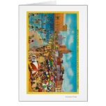 Bathing in the Lagoon, Long Beach Greeting Cards