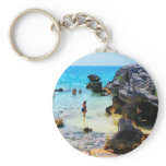 Bathing in the Ocean St. George Bermuda Key Chains