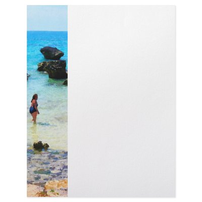 Bathing in the Ocean St. George Bermuda Letterhead by SusanSavad