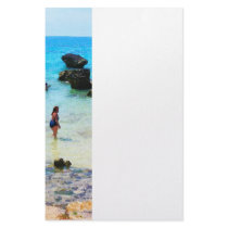 Bathing in the Ocean St. George Bermuda Custom Stationery