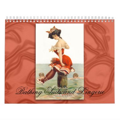 Bathing Suits and Lingerie Vintage Images Calendar by DigitalCollageShoppe