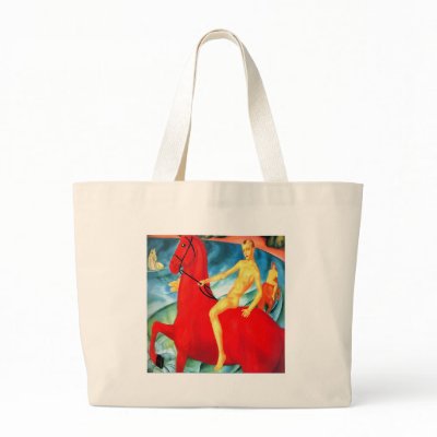 "Bathing the Red Horse" Canvas Bags by Aquavel