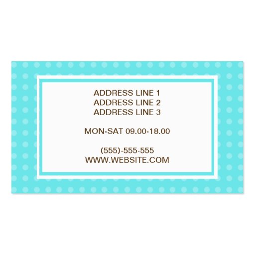 Bathing Woman With Green Face Mask Day Spa Business Card (back side)