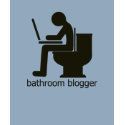 Bathroom Blogger Funny T-Shirt by JaZilla Bathroom Blogger Funny T-Shirt