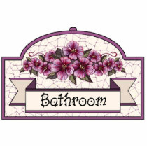 "Bathroom" - Decorative Sign - 45 Photo Sculpture