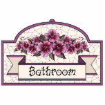 "Bathroom" - Decorative Sign - 45 Photo Sculpture