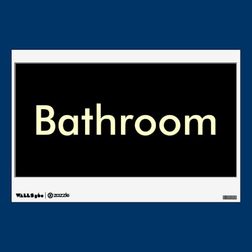 Bathroom Door Sign-Temporary/Reusable Wall Skins