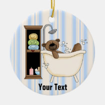 bathroom, ornament, decor, birthday, christmas, bear, bears, Ornament with custom graphic design