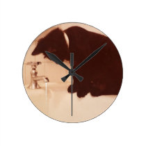 Bathroom Pepper Black Cat wall clocks