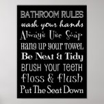 Bathroom Rules Poster