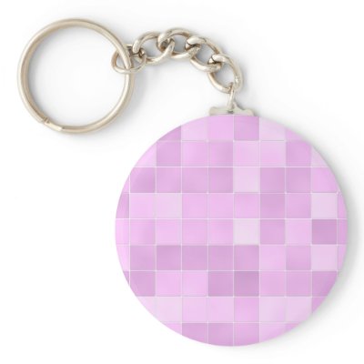 Bathroom Tiles Pink Keychain by bartonleclaydesign