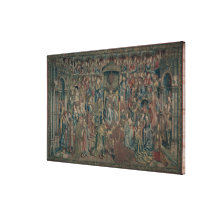 Bathsheba Welcomed at Court, Tapestry of David and Canvas Print