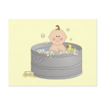 Bathtime Baby Post Cards