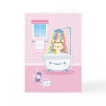 Bathtime Bear Greeting Card