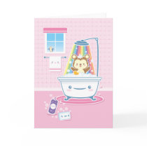 Bathtime Bear Greeting Card
